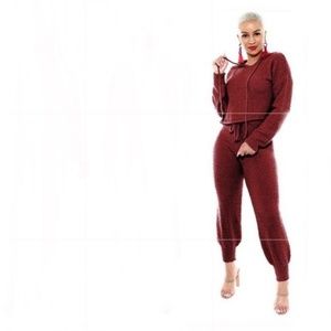 Cozy 2 Piece Teddy Set in Plum